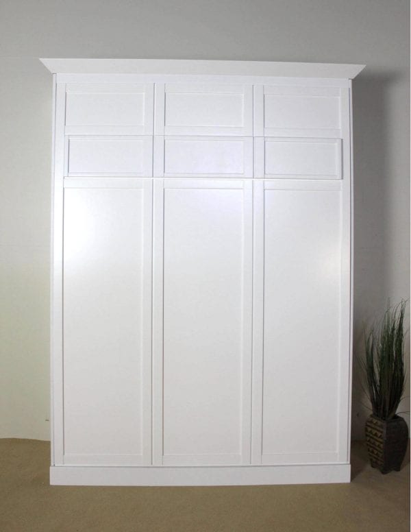 heritage murphy bed in white closed