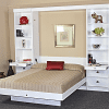 Tablebed-Wall-Bed-Murphy-Bed-Hidden-Bed Shown in White
