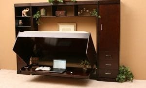 HiddenBed-Desk-Bed-Wall-Murphy-Bed- Cinnamon