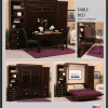 Tablebed-Wall-Bed-Murphy-Bed-Hidden-Bed Shown in Chocolate