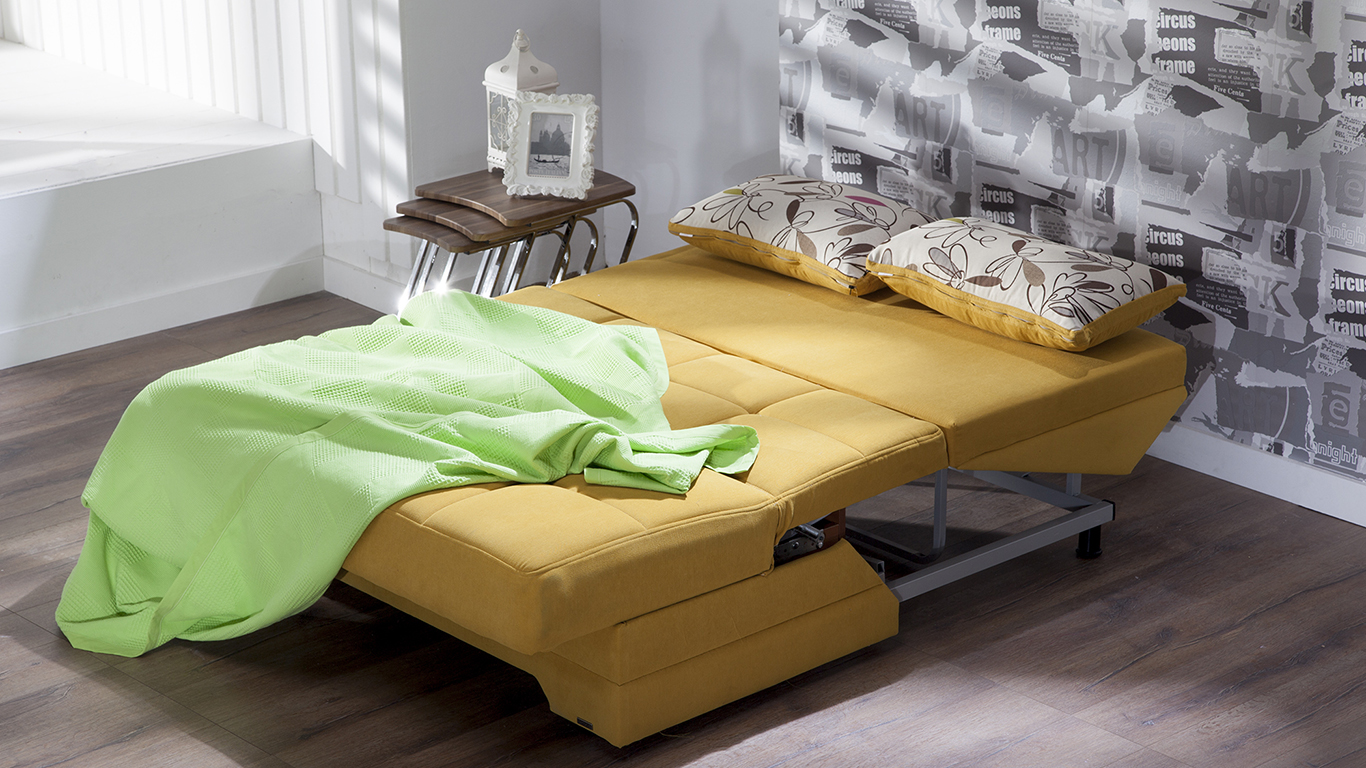 yellow sofa bed sale