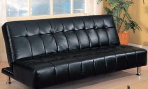 Armless-faux-leather-futon-sofa-bed