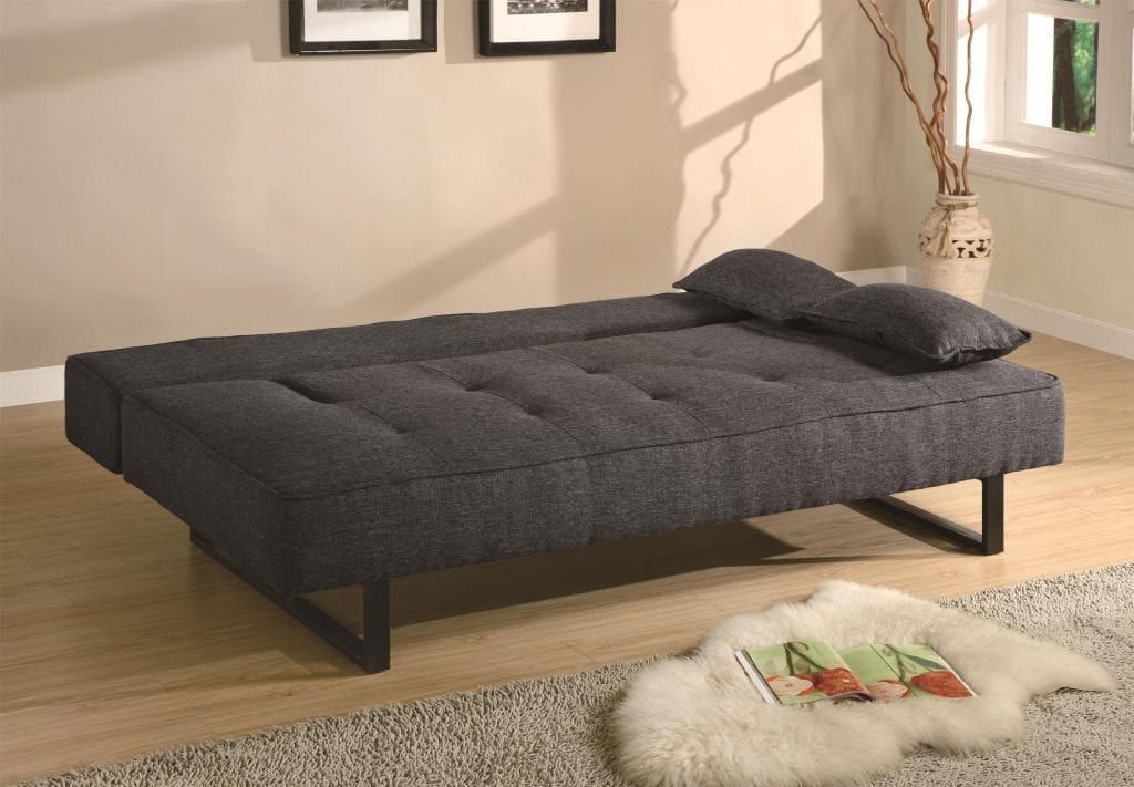 grey futon with storage inner spring mattress