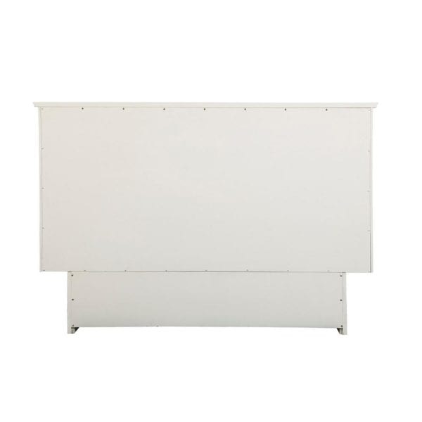 cottage white cabinet bed back panel
