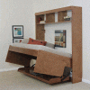 Avalon-hidden-desk-bed-with-hutch-opening-sunset