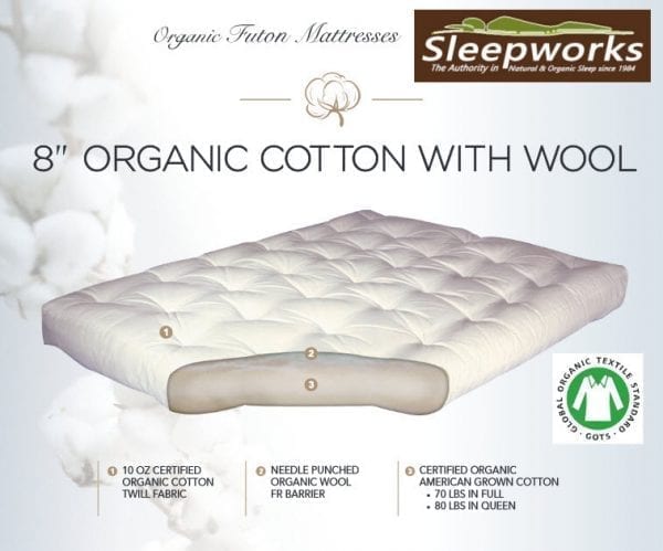 all cotton queen size 8 inch futon mattress