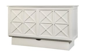 essex diamond white cabinet bed