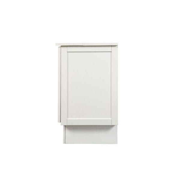 essex diamond white cabinet bed side view