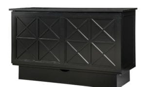 essex diamond Black cabinet bed front panel