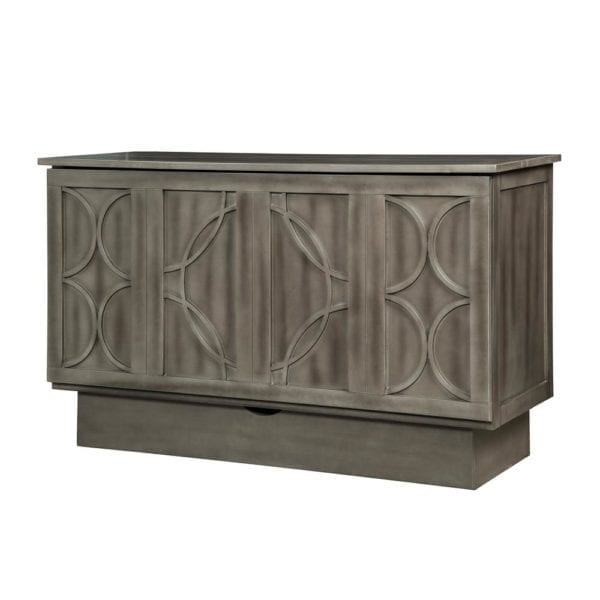 Brussels zen circle cabinet bed charcoal gray closed front panel