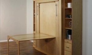 euro deluxe murphy bed showing table