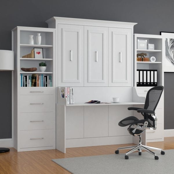 Alegra-queen-desk-murphy-wall-bed-closed with chair