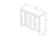 Alegra Full Landscape (Horizontal) Murphy Bed dimensions closed