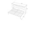 Alegra Full Landscape (Horizontal) Murphy Bed dimensions open