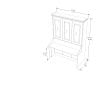 Coventry DIY Murphy Desk Bed dimensions closed