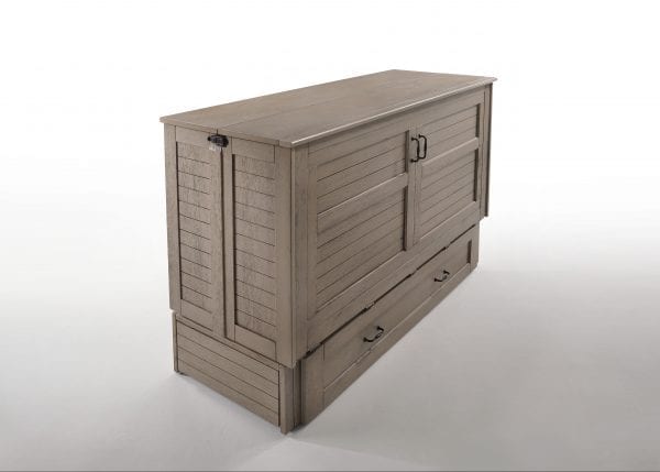Poppy Murphy Cabinet Bed Brushed Driftwood Closed corner