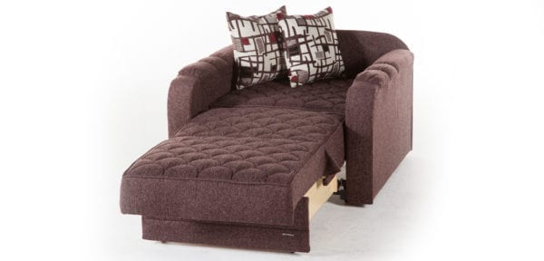 Verona-love-seat-sleeper-aristo-burgundy-chair open