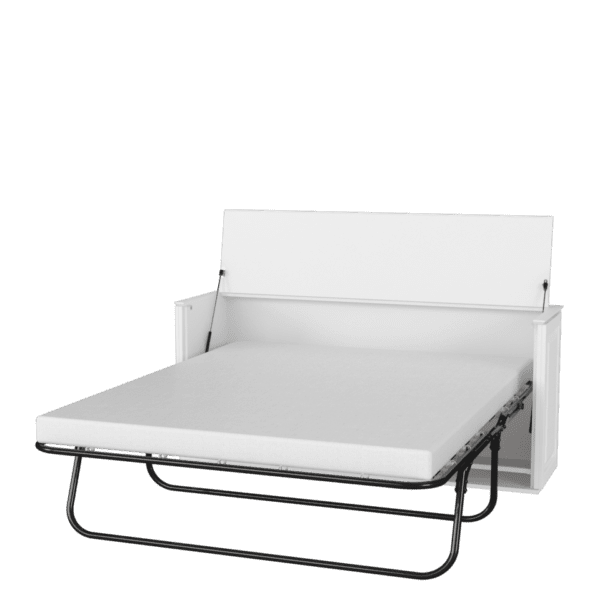 Sleepworks Console Queen Sleeper White open mattress