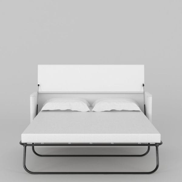 Sleepworks Console Queen Sleeper White mattress open gray background