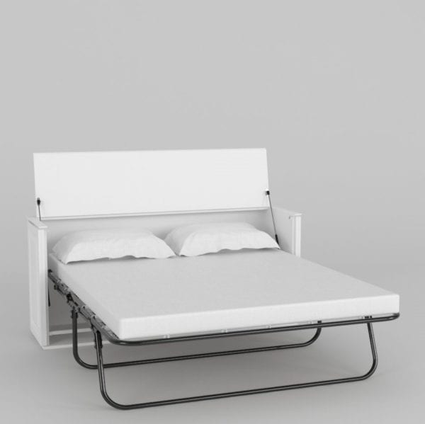 Sleepworks Console Queen Sleeper White mattress open