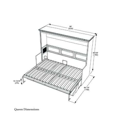 Adonis Horizontal Murphy Bed With Desk 