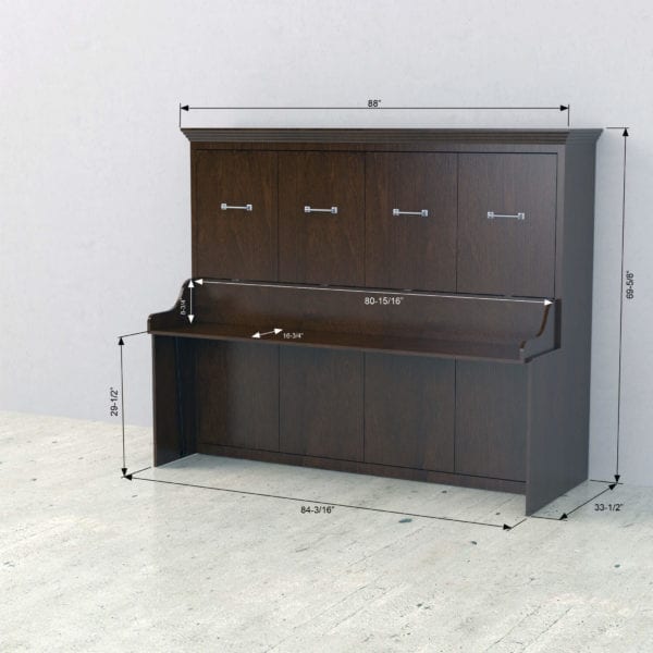 Chamberlin murphy desk bed closed with dimensions