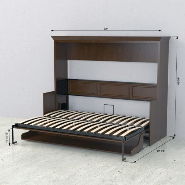 Chamberlin murphy desk bed open with dimensions