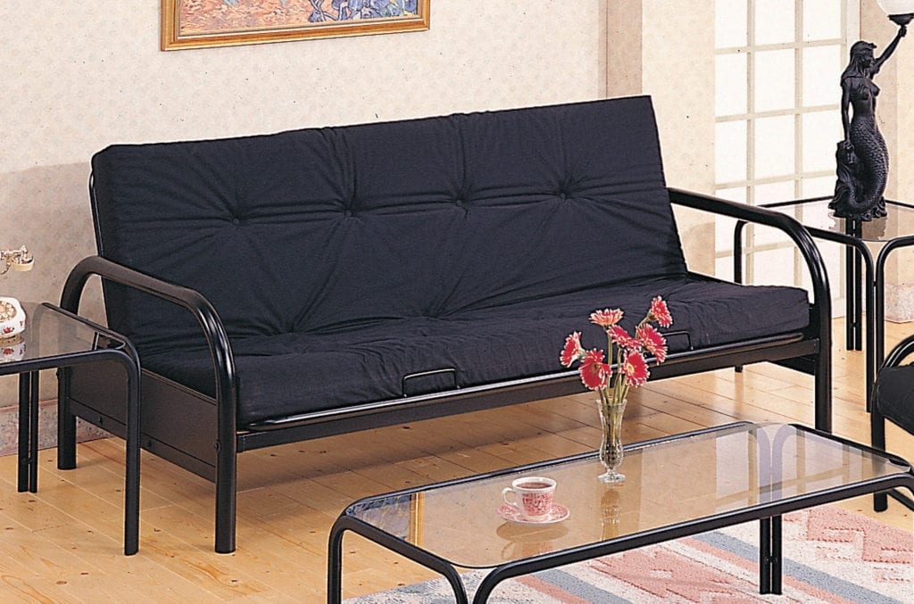 target black futon sofa bed