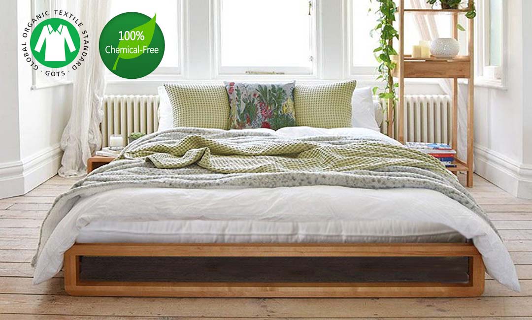 chemical free futon mattress on platform bed-sleepworksny.com