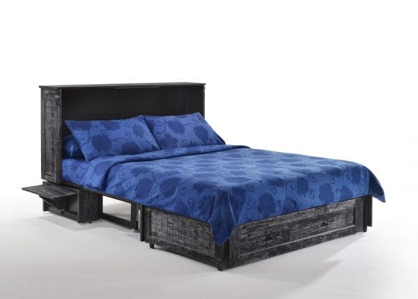 Poppy Murphy Cabinet Bed Blizzard side tray open