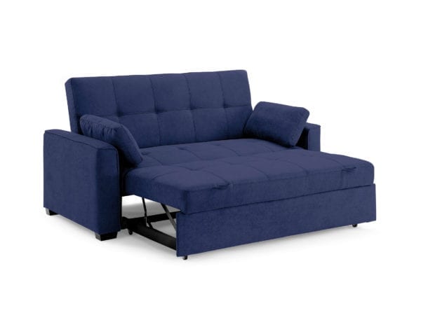 Nantucket twin chair sofabed navy as ottoman