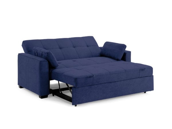 Nantucket twin chair sofabed navy reclined