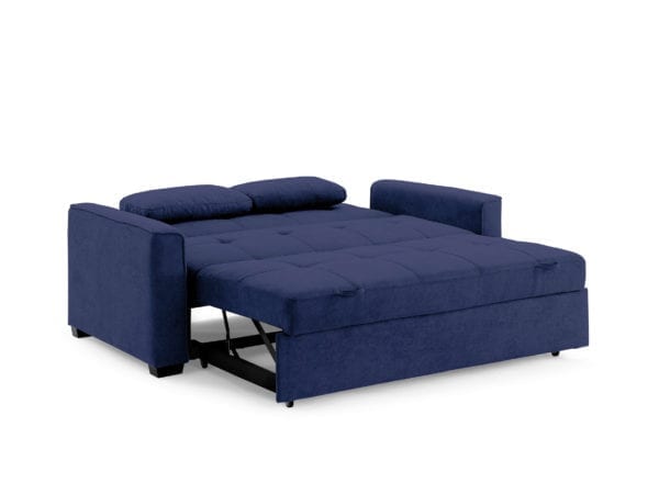 Nantucket twin chair sofabed navy open