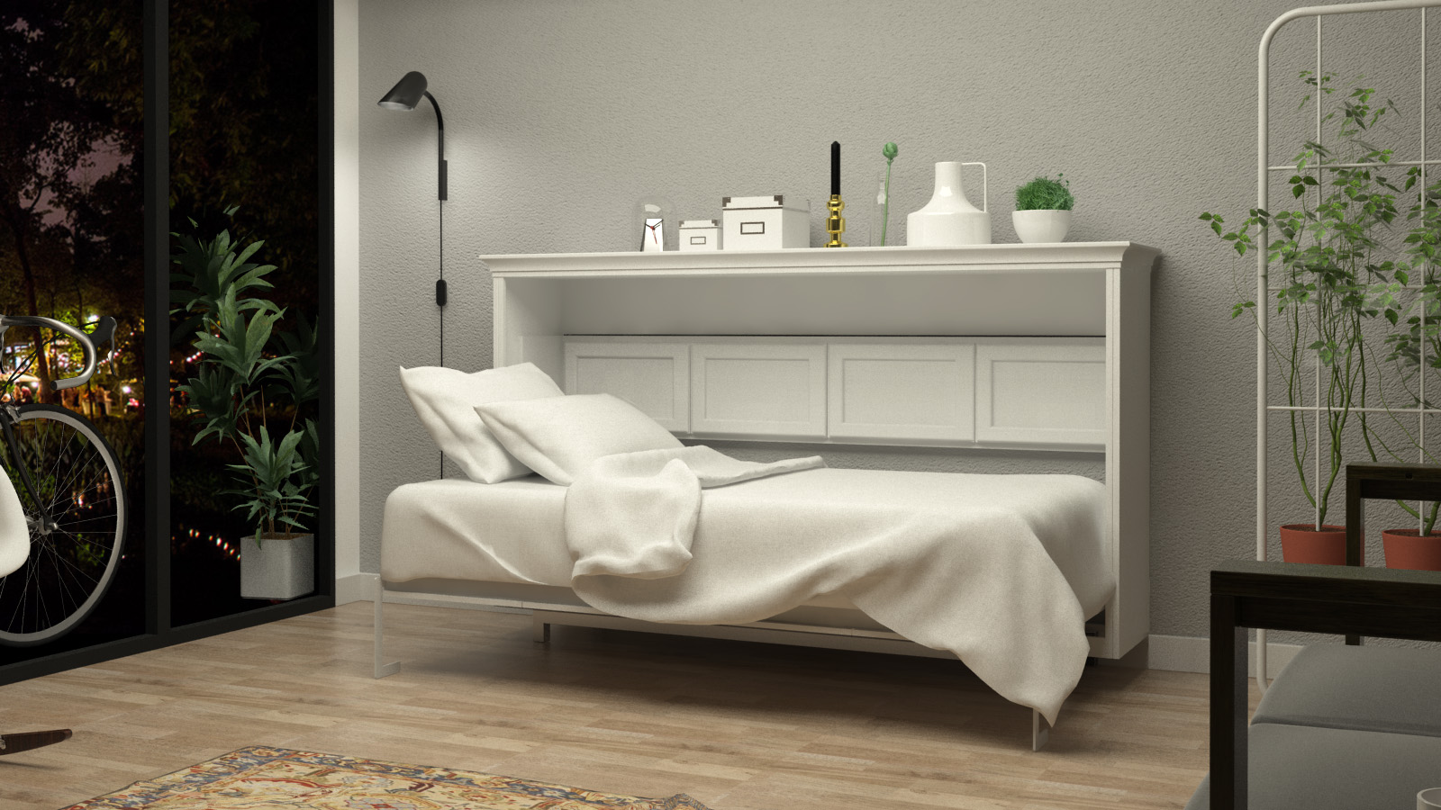 ashby twin murphy chest folding bed with mattress