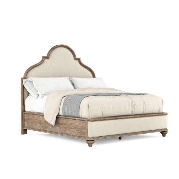 Architrave King Upholstered Panel Bed