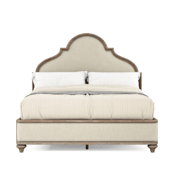 Architrave King Upholstered Panel Bed front