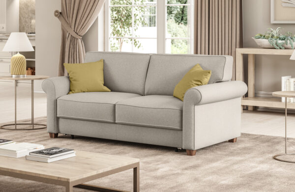 casey sleeper sofa by luonto closed in room