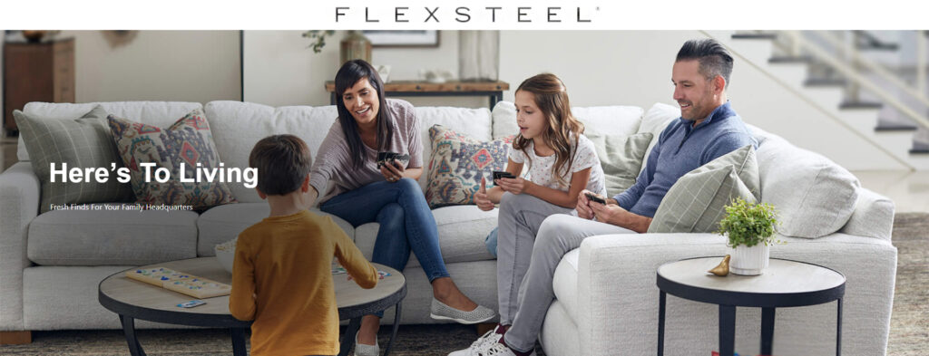 Flexsteel family in living room