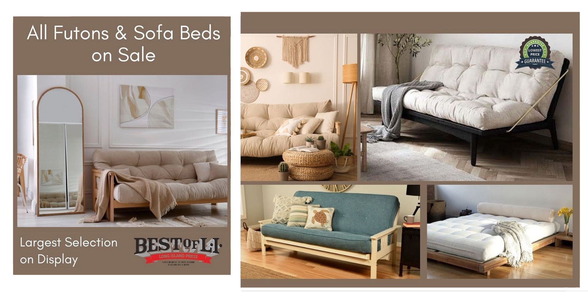 futons in different styles